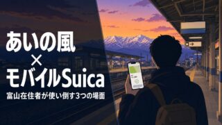 富山在住の私がモバイルSuicaを使い倒す3つの場面【スマートウォッチは使いません】