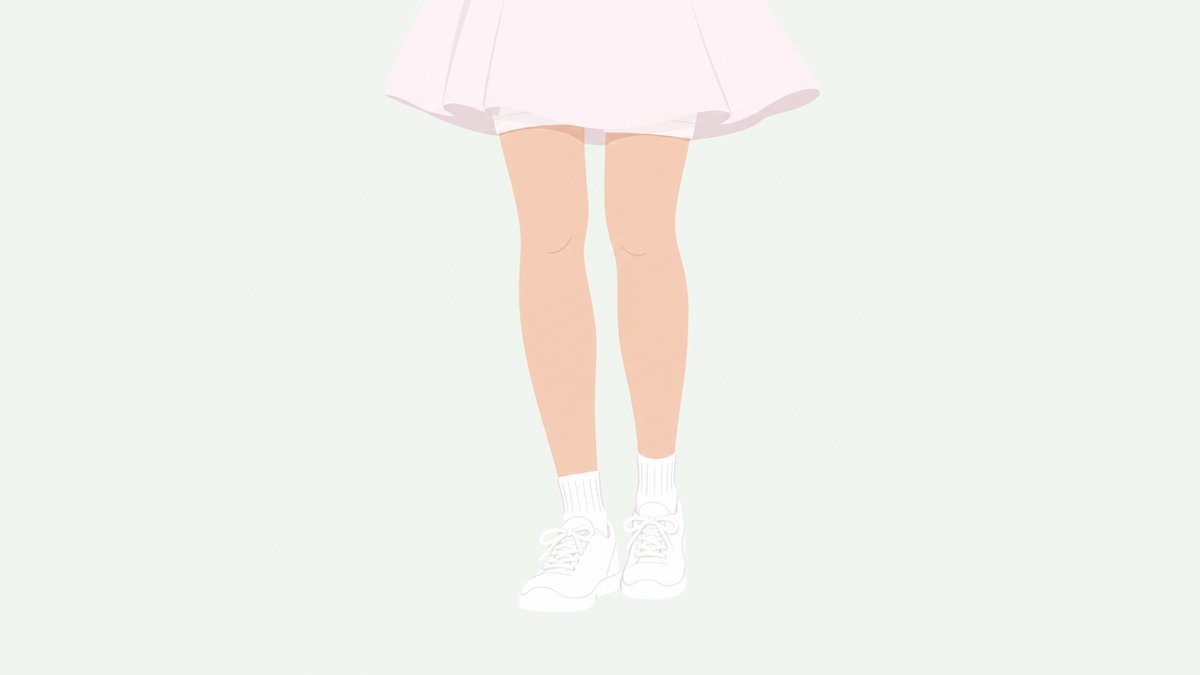 テニスワンピース1枚スタイルのレディースコーデ(フラットイラスト)